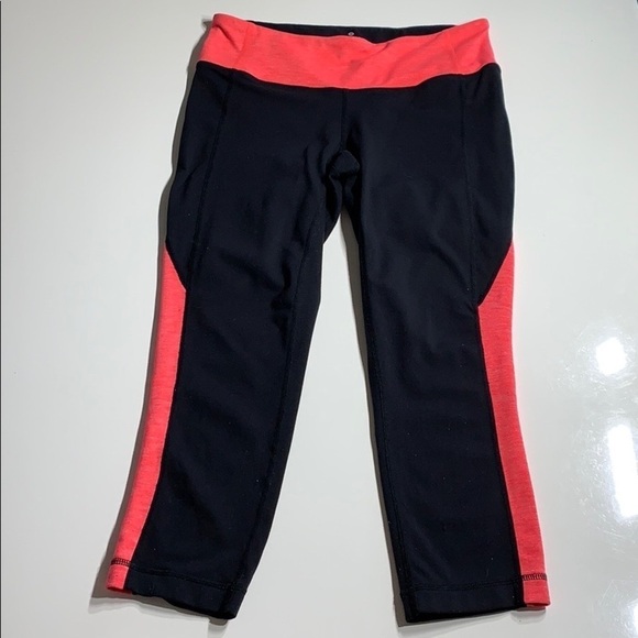 Athleta Cropped Neon Enhanced active Workout legging pant cropped small - Picture 1 of 7
